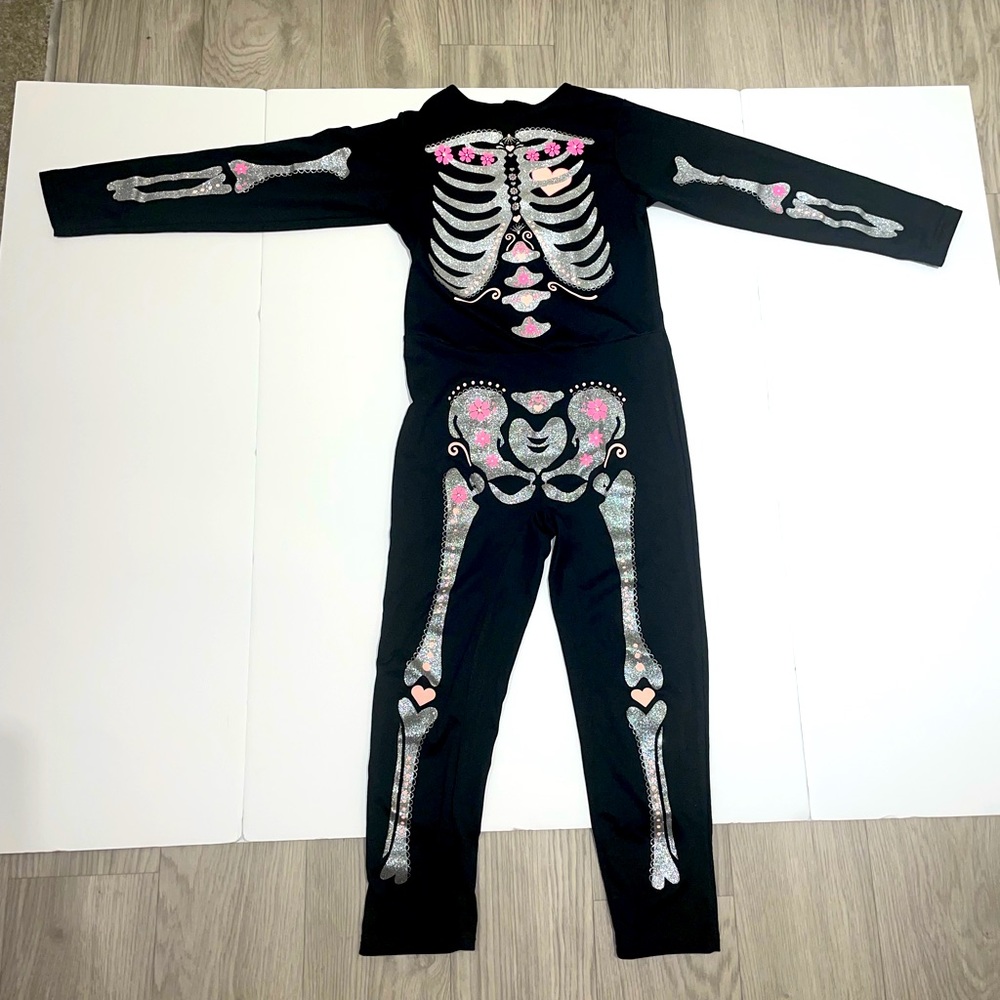 Youth Skelton Body Suit Costume size 7-8